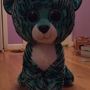 Big justice stuffed blue tiger